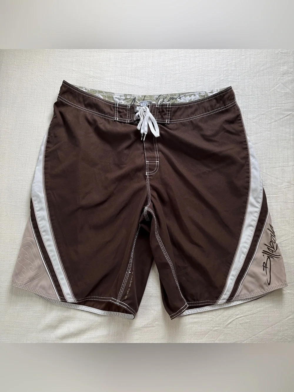 Y2K Vintage Billabong Andy Irons Board Shorts Brown Size 40 Rare